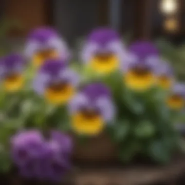 Pansies: Beautiful and Safe for Your Pet's Space Delicate pansies blooming in a garden, perfect for homes with pets.