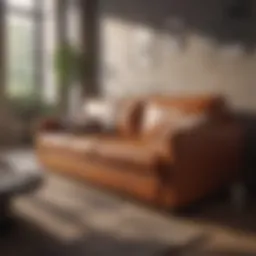 Stylish sofa with hidden storage compartments