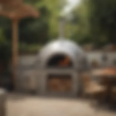 Elegant Integration of the Gozney Dome in Outdoor Spaces Gozney Dome pizza oven in a modern outdoor kitchen setting
