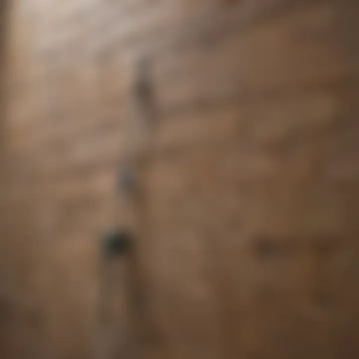 Maintenance of grouted wall showing cleaning techniques