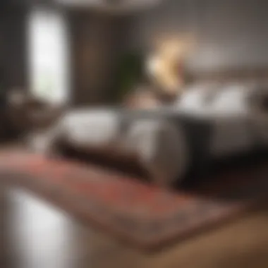 Visual impact of different rug sizes in a bedroom