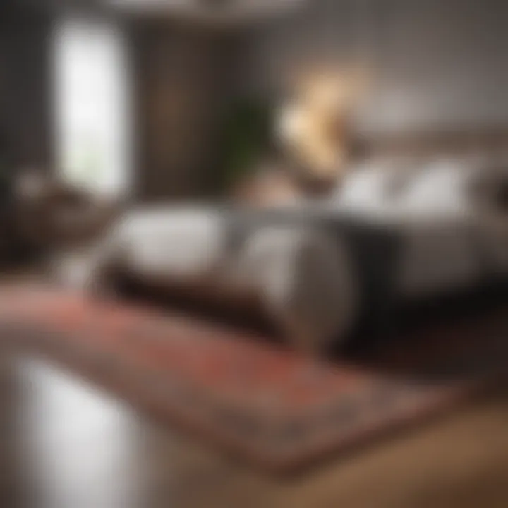Visual impact of different rug sizes in a bedroom