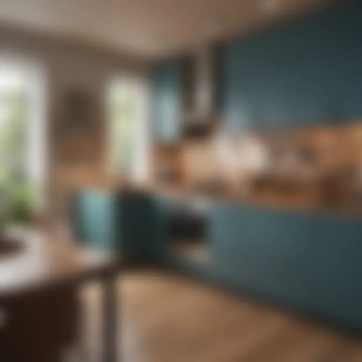 Color swatches displayed against a stylish kitchen backdrop to illustrate diverse design choices.