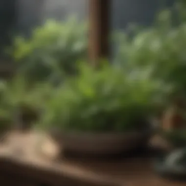 Various herbs known for moth repellent properties