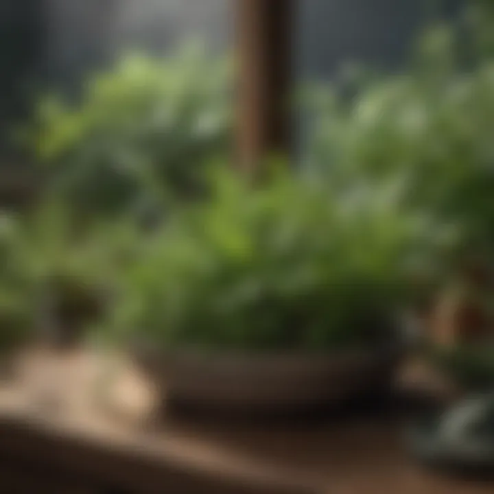 Various herbs known for moth repellent properties
