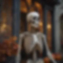 Elegant skeleton decoration adorned with intricate details