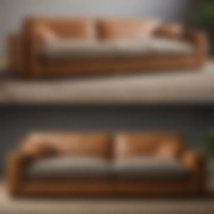 A side-by-side comparison of various sofa designs from different brands.