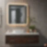 Elegant restroom vanity with modern design