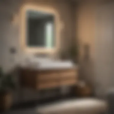 Trendy restroom vanity reflecting current design trends