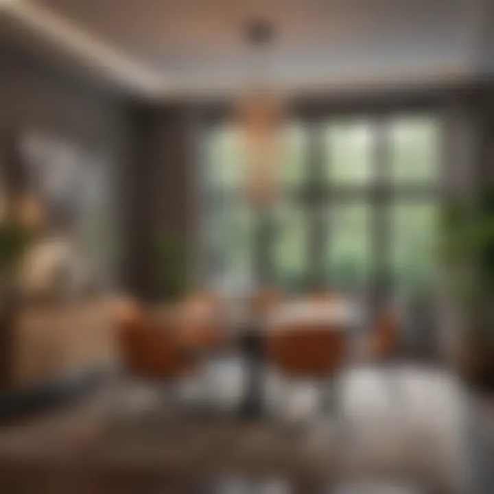 Contemporary dining room featuring sustainable materials and color harmony