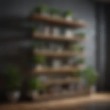 Modern Bookshelf Design Modern bookshelf design incorporating plants and artistic elements