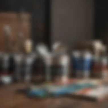 Choosing The Right Materials Selection of high-quality paints and tools for house painting