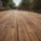 Cleaned wooden deck ready for treatment