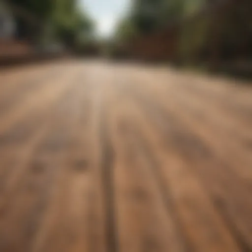 Cleaned wooden deck ready for treatment
