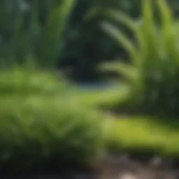 A lush green lawn with diverse grass types