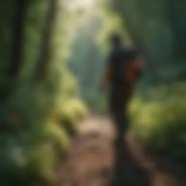 Identifying Invasive Species A person identifying invasive species in a field