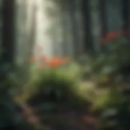 Diverse native plants thriving in a natural habitat