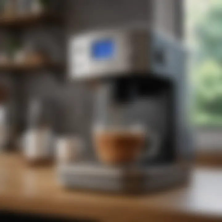 User-friendly controls of a modern drip coffee maker