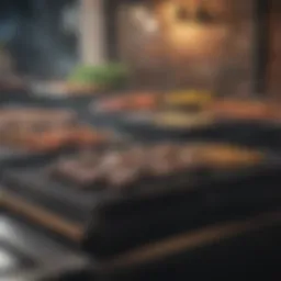 Wide variety of grills displayed in a retail store