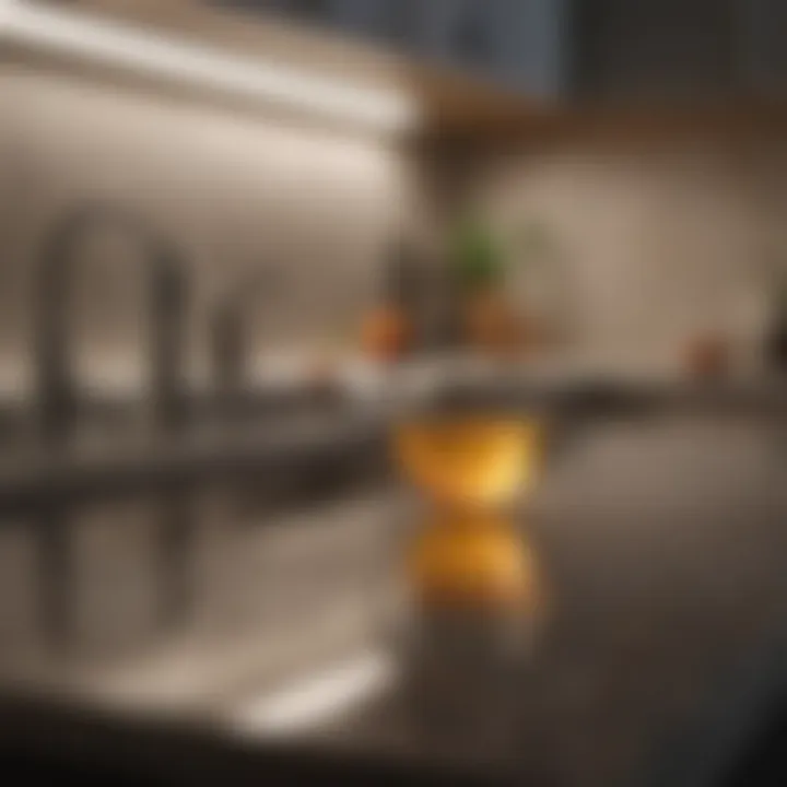 Close-up view of LED color temperature variations