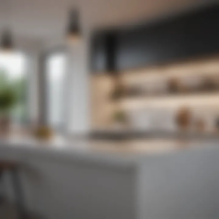 Stylish kitchen design with integrated LED lighting