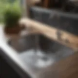 Elegant stainless steel sink integrated into a modern kitchen design