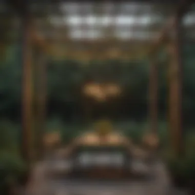 Stylish Dining Set Under a Pergola Stylish dining set under a pergola