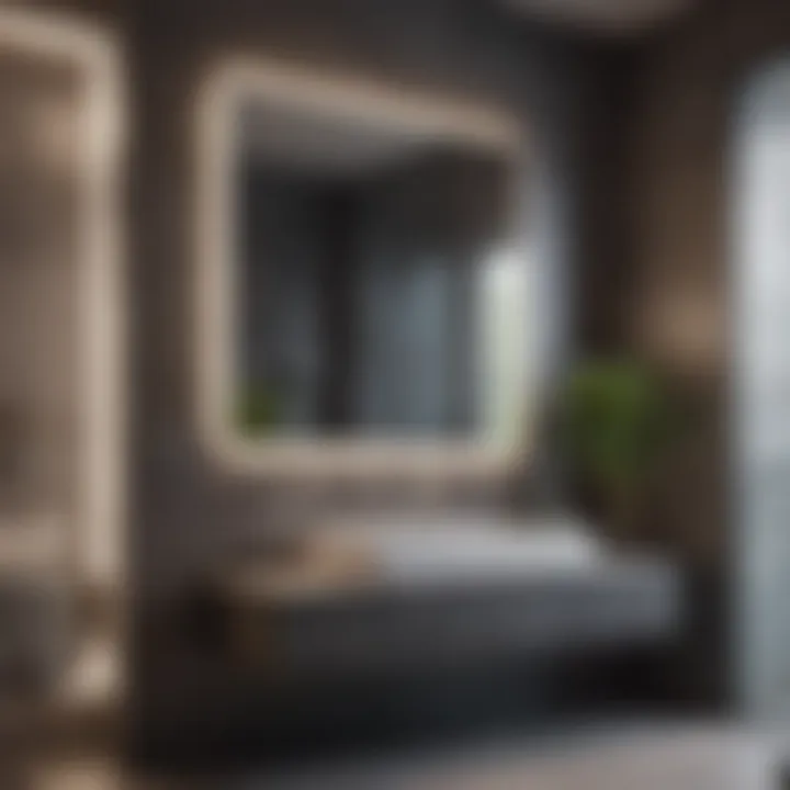 Smart technology integrated into modern bathroom