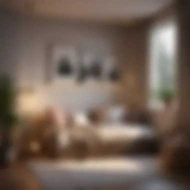 Cozy reading nook in a bedroom