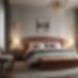 Luxurious bedroom with elegant furniture and soft textures