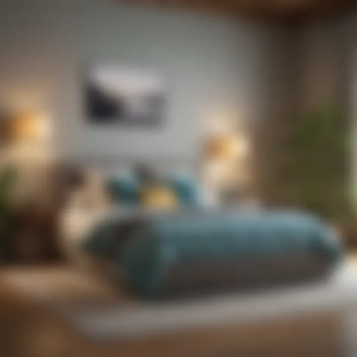 A serene color palette creating a calming bedroom environment