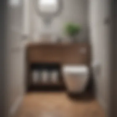 Smart storage options for limited space Space-saving storage solutions in a small toilet