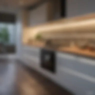 Creative use of LED strip lights in kitchen cabinetry