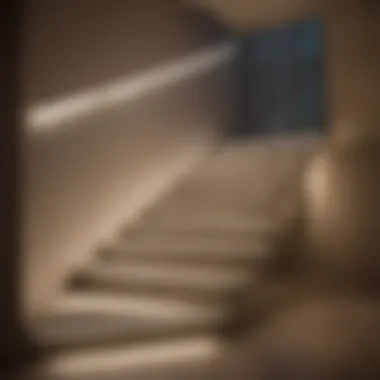 LED strip lights illuminating a staircase for safety and aesthetics