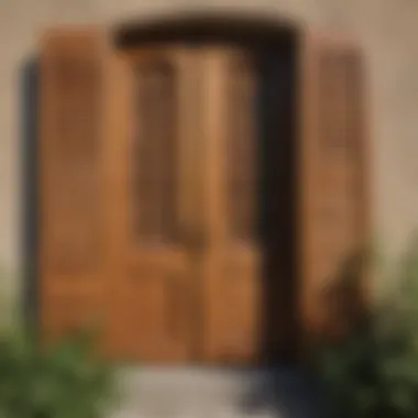 Unique wooden shutters adding character