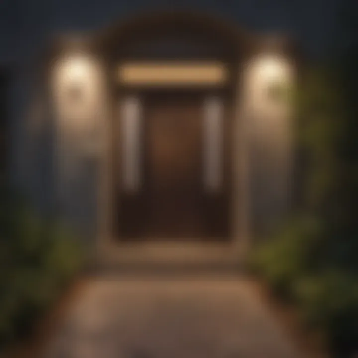 Energy-efficient LED lights illuminating a welcoming entryway