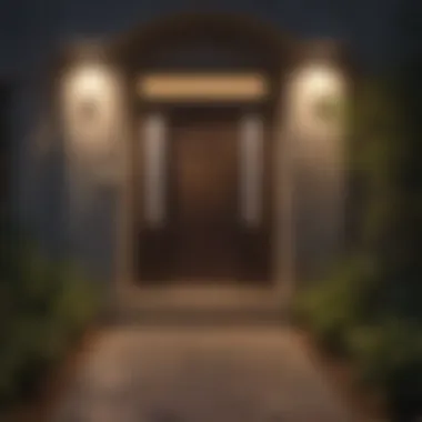 Energy-Efficient LED Entrance Lighting Energy-efficient LED lights illuminating a welcoming entryway
