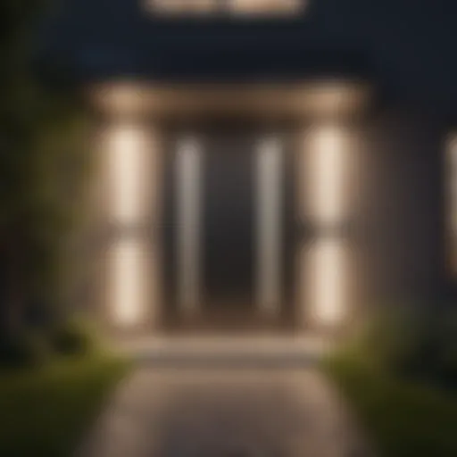 Modern outdoor entrance lighting showcasing sleek design