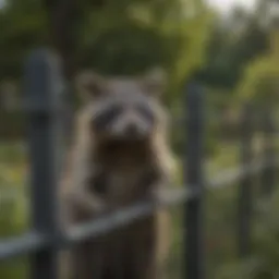 A serene garden with a raccoon-proof fence
