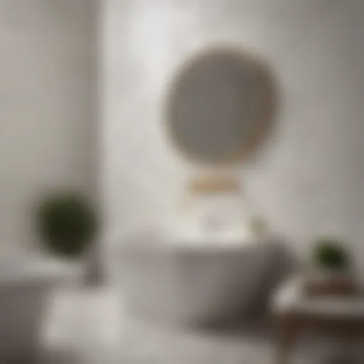 Elegant white subway tile arrangement in a cozy bathroom