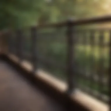 A completed deck railing highlighting safety features.