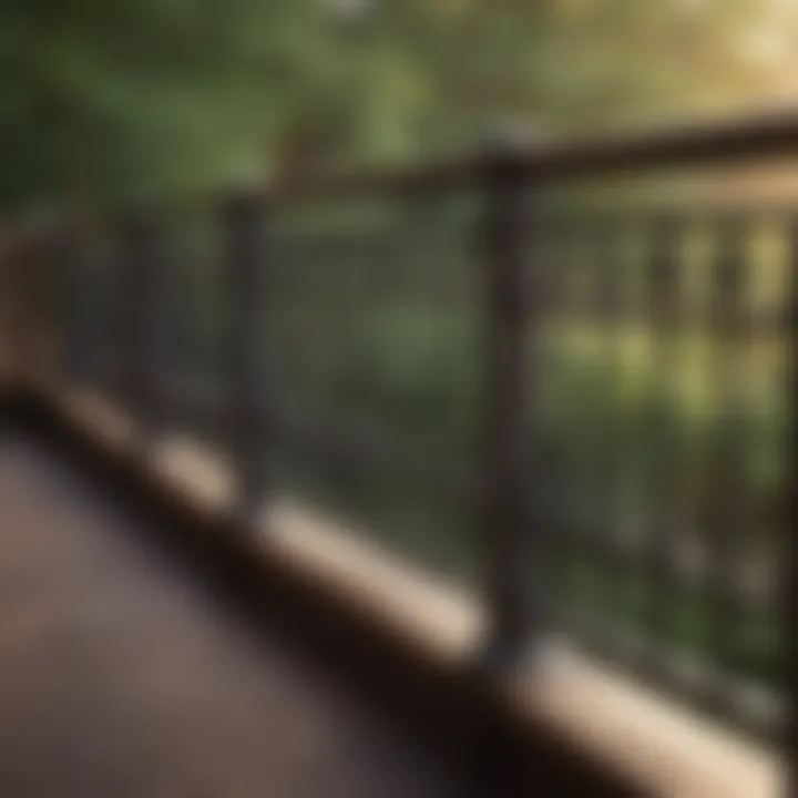 A completed deck railing highlighting safety features.