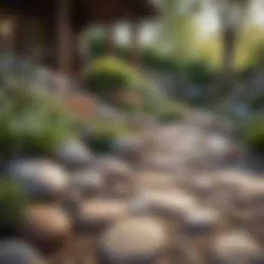Rock Garden Design A beautifully designed front yard featuring a rock garden