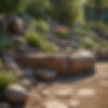 Serene Outdoor Space A serene outdoor space showcasing rock elements and natural features