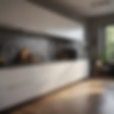 Smart Storage in Compact Kitchens An elegant small kitchen featuring smart storage solutions