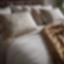 Luxurious bedding collection showcasing rich textures and patterns