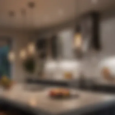 Variety of Lighting Fixtures for Kitchen Aesthetics Diverse lighting fixtures enhancing a vibrant kitchen atmosphere