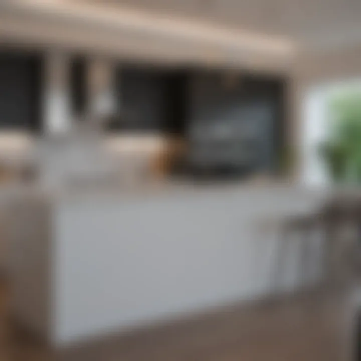 Innovative smart lighting system integrated in a contemporary kitchen