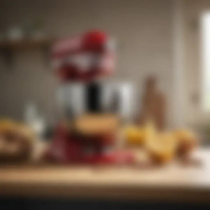 An array of attachments available for the KitchenAid Artisan mixer displayed elegantly.