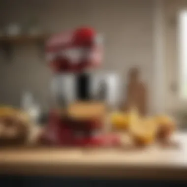 Versatile Attachments for Enhanced Functionality An array of attachments available for the KitchenAid Artisan mixer displayed elegantly.